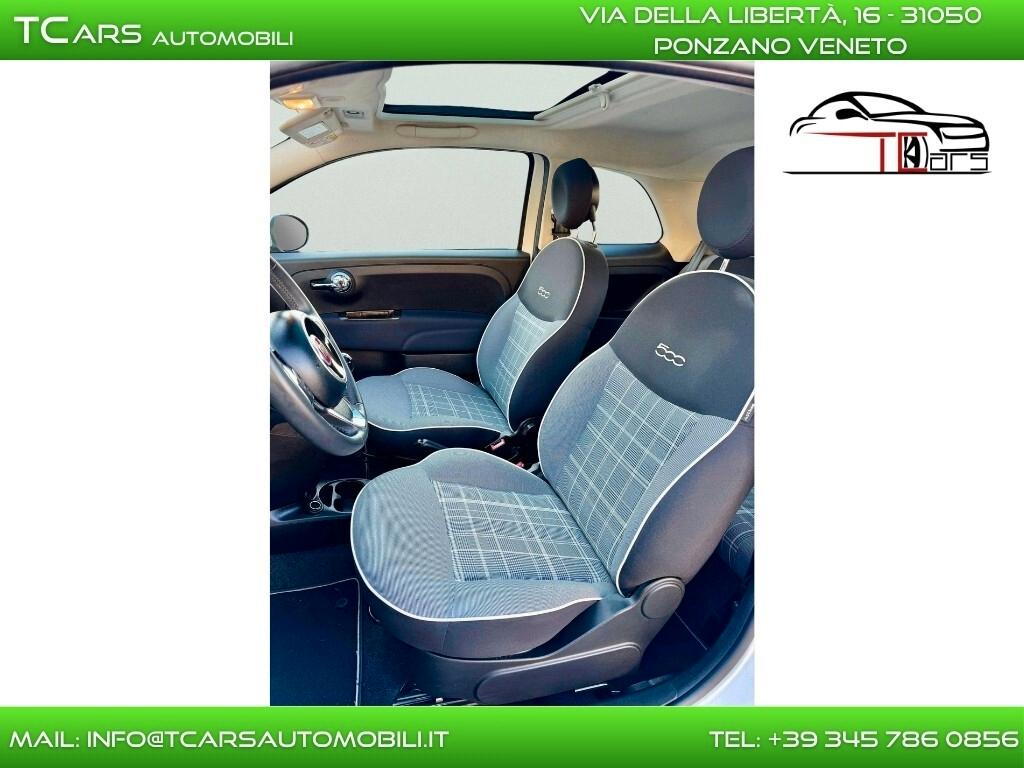 FIAT 500 1.2 BENZINA - TETTO PANORAMICO - NEOPAT.