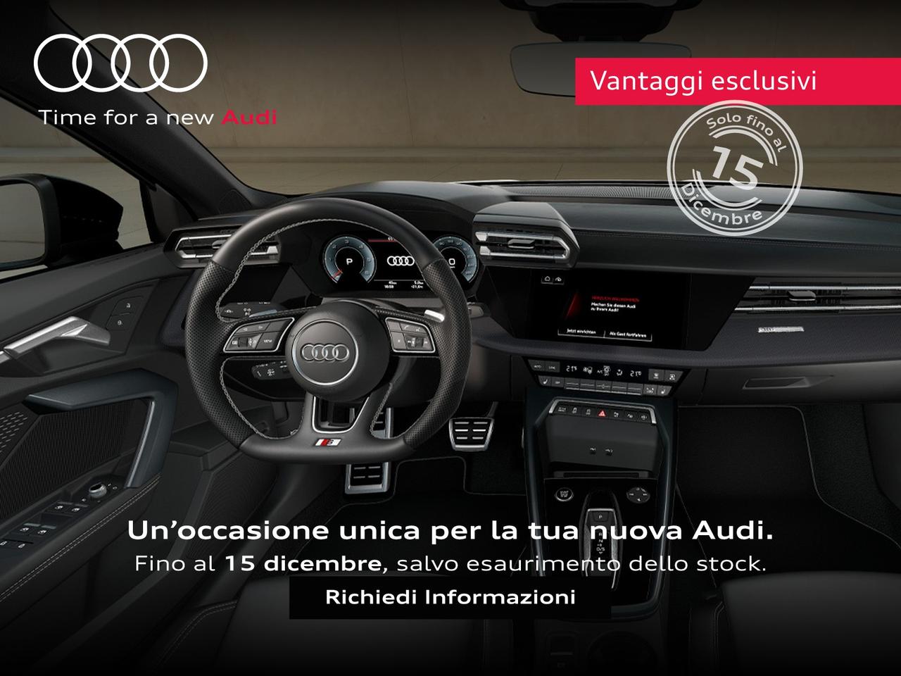 Audi A3 sedan 2.0 tdi s line edition 150cv s-tronic