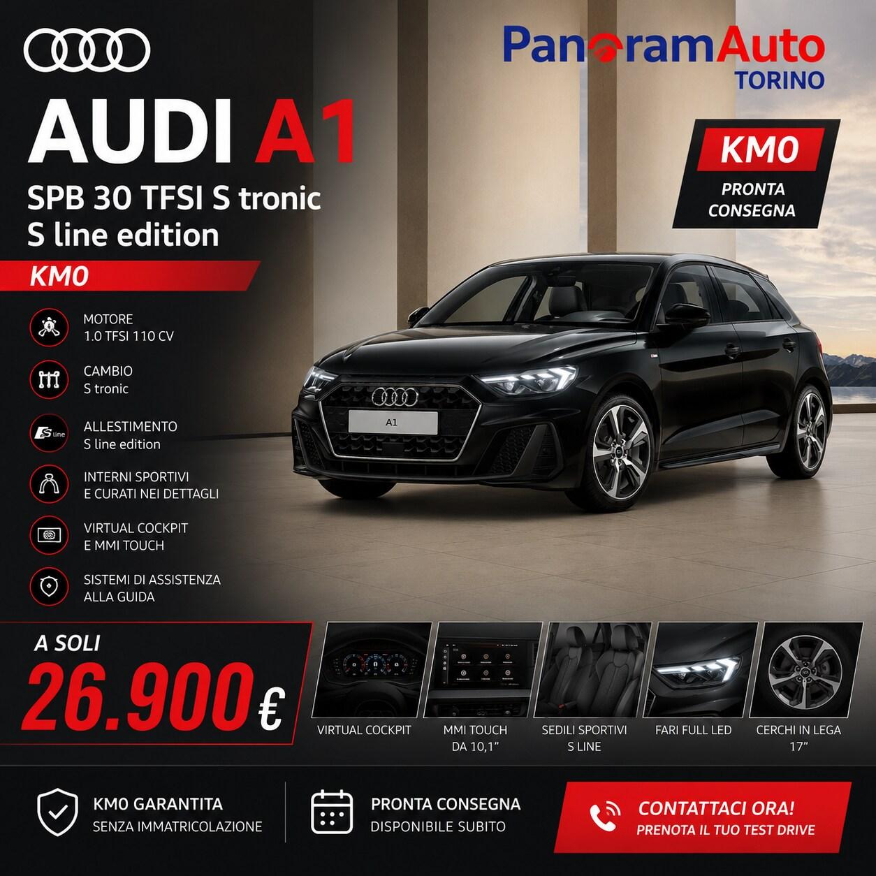 AUDI A1 2ª serie A1 SPB 30 TFSI S tronic S lin...