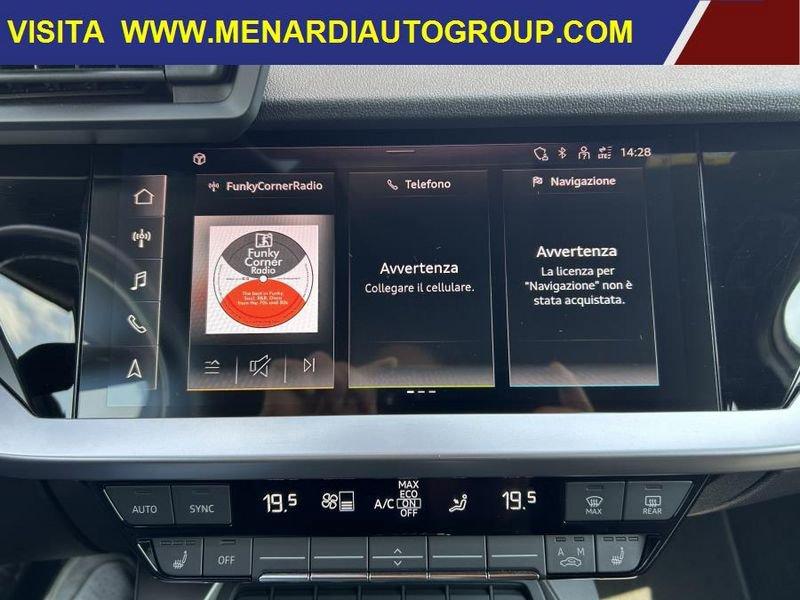 Audi A3 SPB 35 TFSI 150CV Sport Advanced PARI AL NUOVO