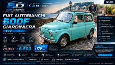 FIAT Autobianchi 500F - GIARDINIERA - ESEMPLARE UNICO - ISCRITTA ASI - LIBRETTO ORIGINALE