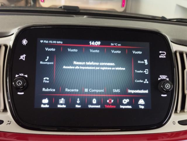 FIAT 500 Hybrid LOUNGE Cerchi16-Clim.Aut-NAVI-CARPLAY-Tetto