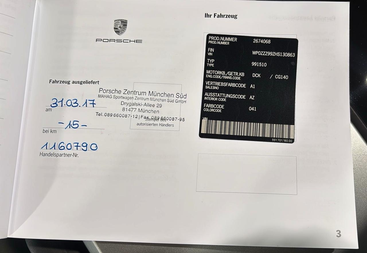 Porsche 911 991 3.0 Targa 4