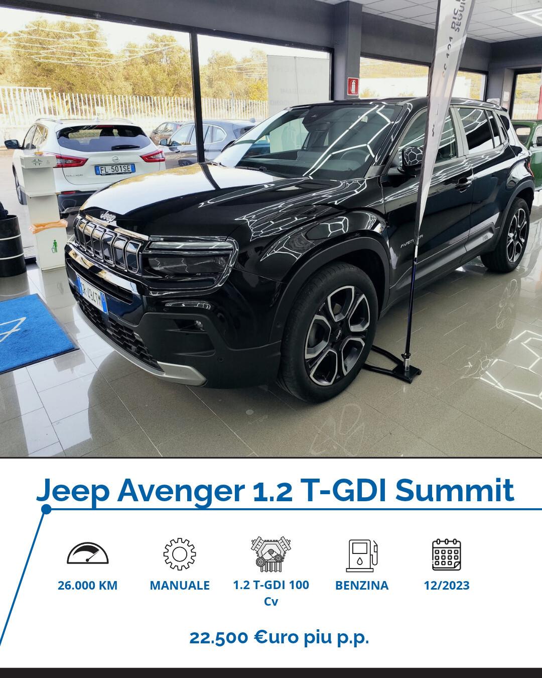 Jeep Avenger 1.2 Turbo 100 CV Summit