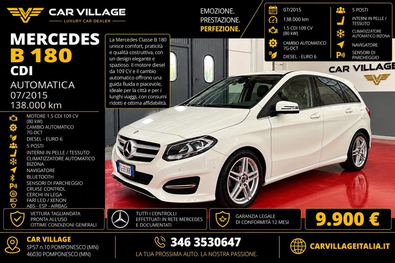 Mercedes-benz B 180 d Automatic Sport