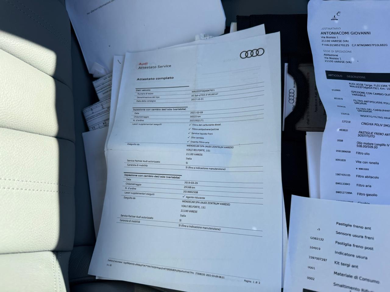 Audi A5 SPB 3.0 TDI quattro S-LINE 218CV TETTO APRIBILE