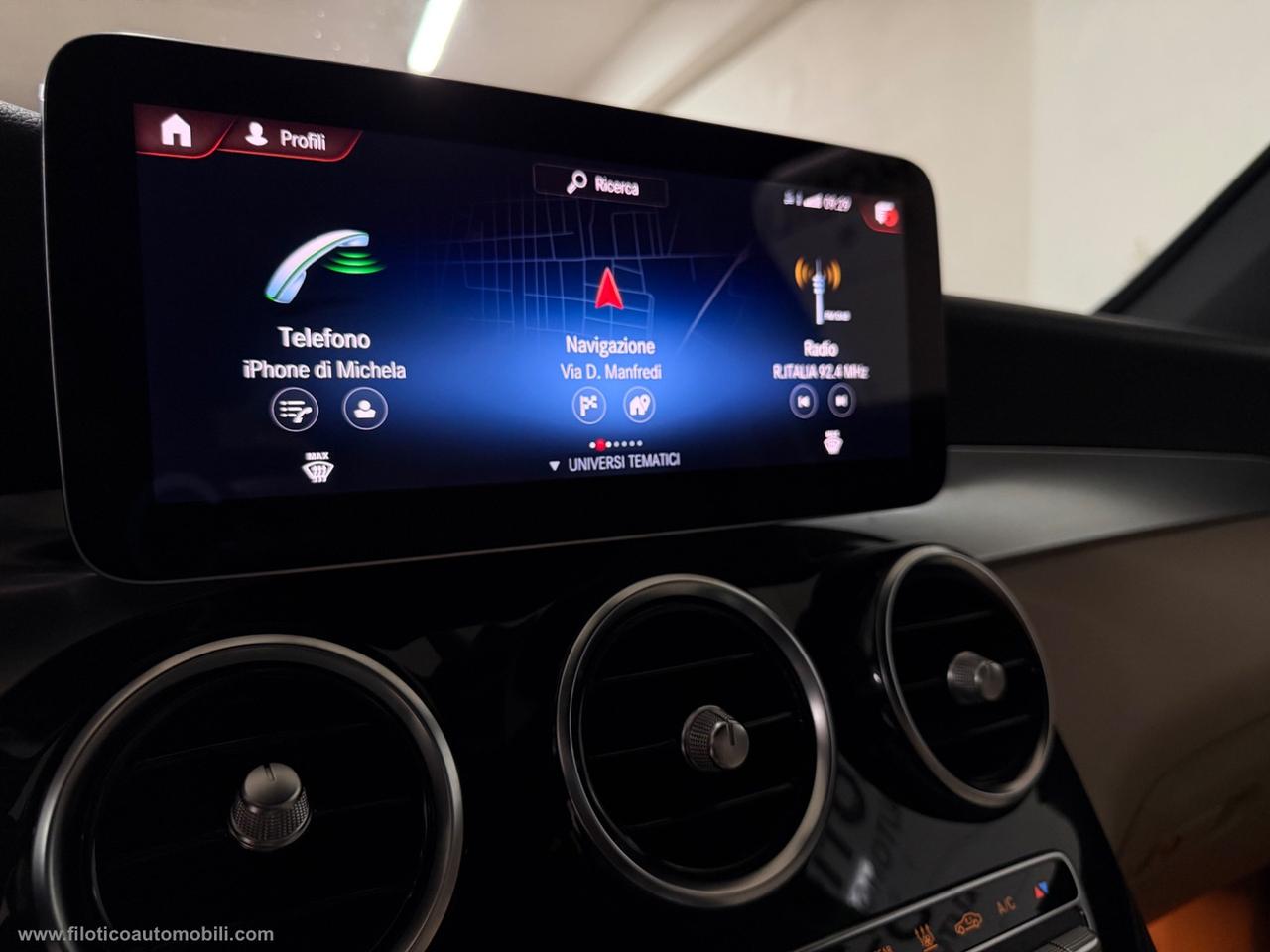 MERCEDES-BENZ GLC 300 de 4M Plug-in hyb. Coupé Sport PELLE - FARI LED FULL!!