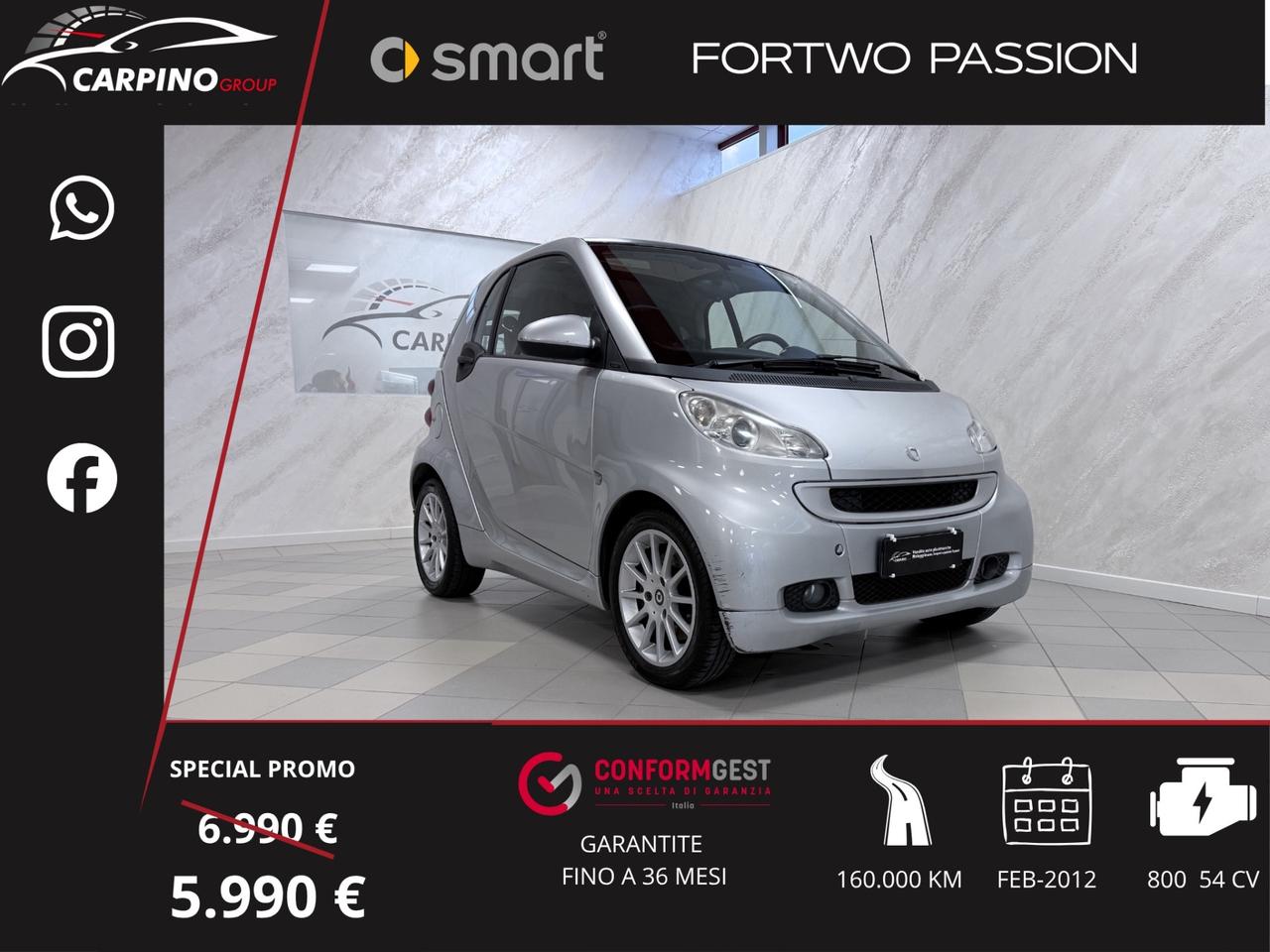 Smart ForTwo 800 40 kW coupé passion cdi