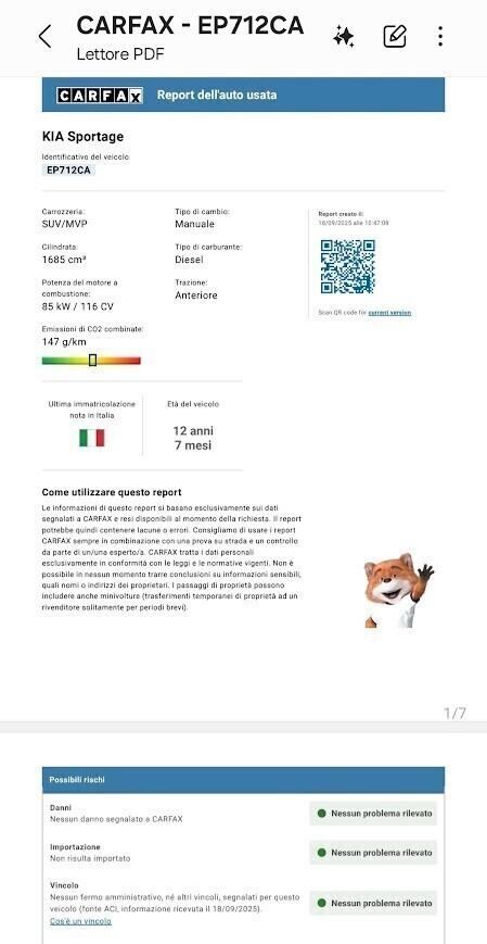 Kia Sportage 1.7 CRDI VGT 2WD Class