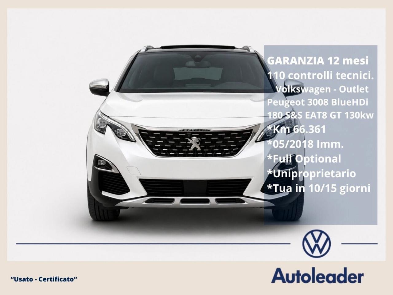 Peugeot 3008 BlueHDi 130 S&S EAT8 GT Line