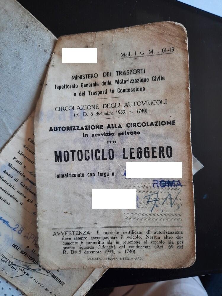 Moto Guzzi Altro Moto Guzzi GUZZINO 65b - 1950