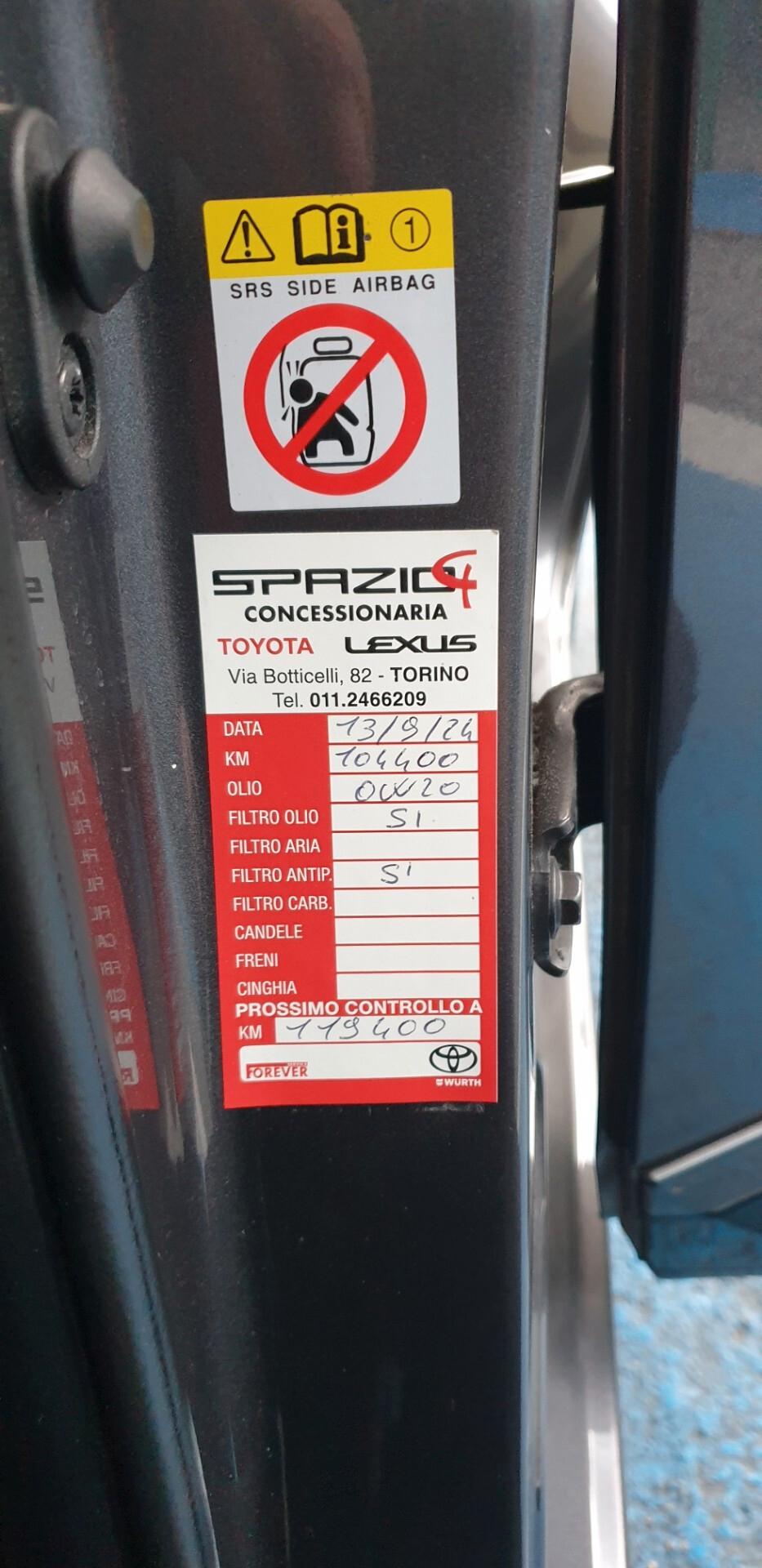 TOYOTA YARIS 1.5 BENZINA/IBRIDA DICEMRE 2018 E6/C