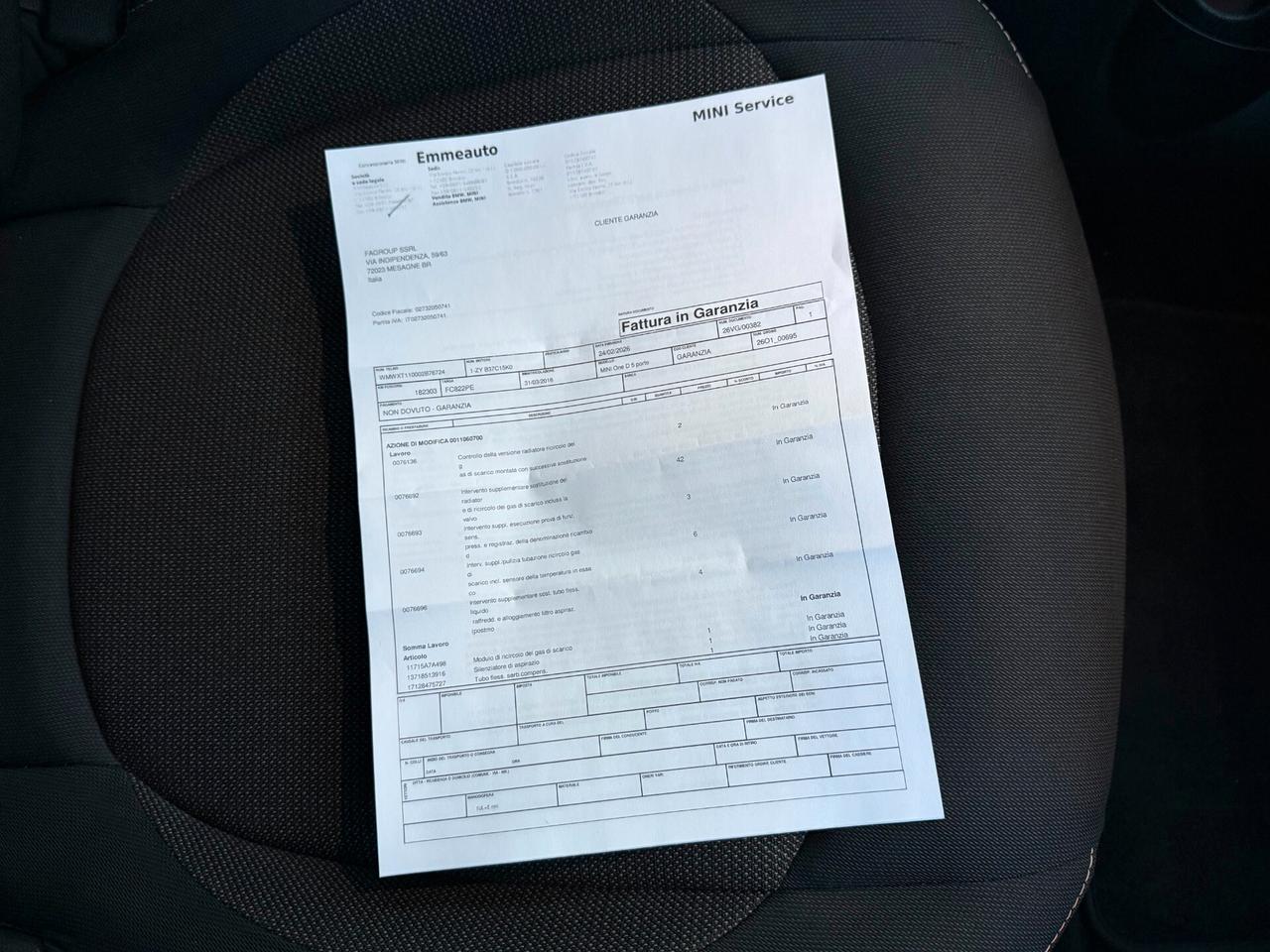 Mini 1.5 One D 95CV 5P *LUCI AMBIENT LED – 2016