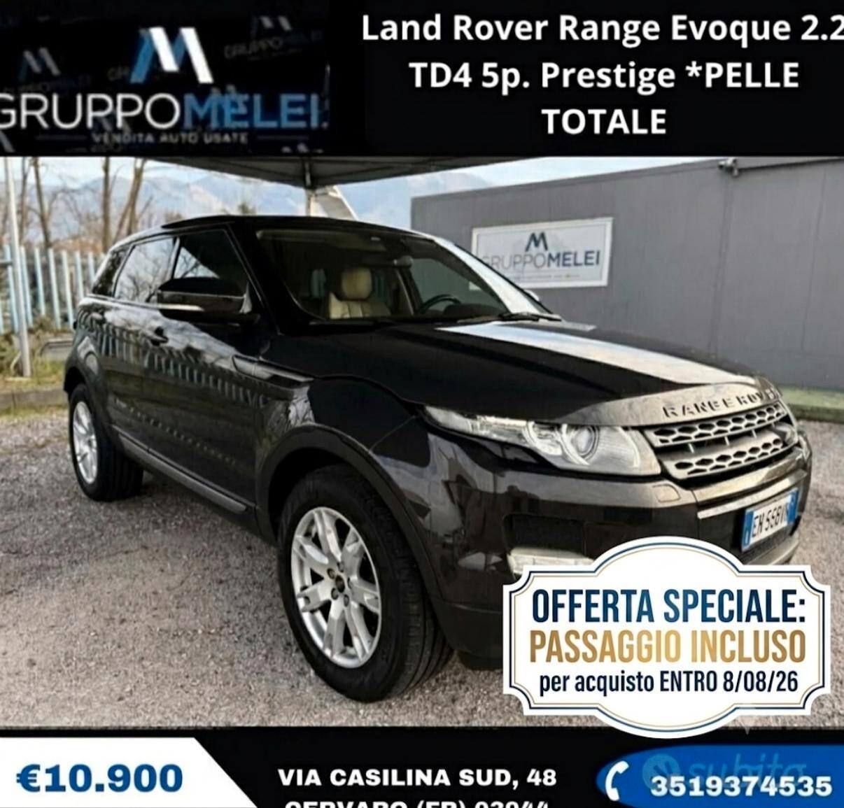 Land Rover Range Evoque 2.2 TD4 5p. Prestige *PELLE TOTALE