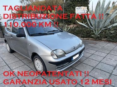 Fiat SEICENTO GARANZIA OK NEOPAT.TAGLIANDATA