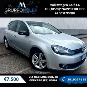 Volkswagen Golf 1.6 TDI(105cv)*NAVI*SEDILRISCALD*SENSORI