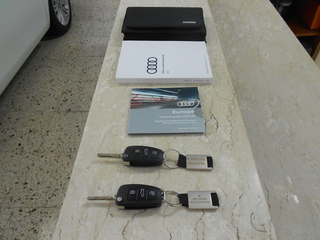 A3(my'19)S.B.1.6TDI(103.000km:NUOVA)E6B,NAVI,C.A.