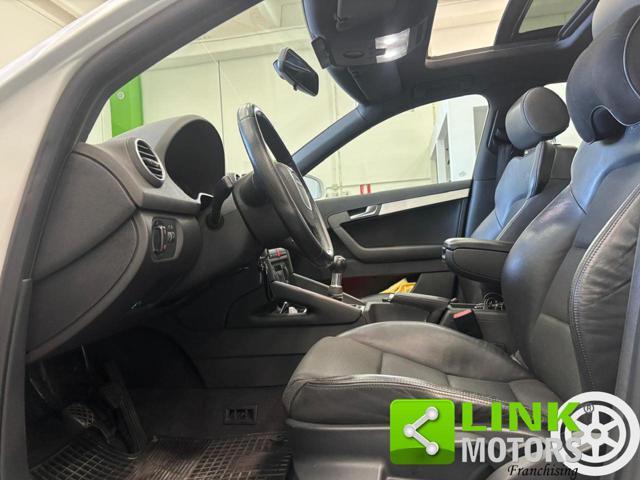 AUDI A3 SPB 2.0 16VTFSI quattroTETTO,PELLE,KM CERT,UNICA.