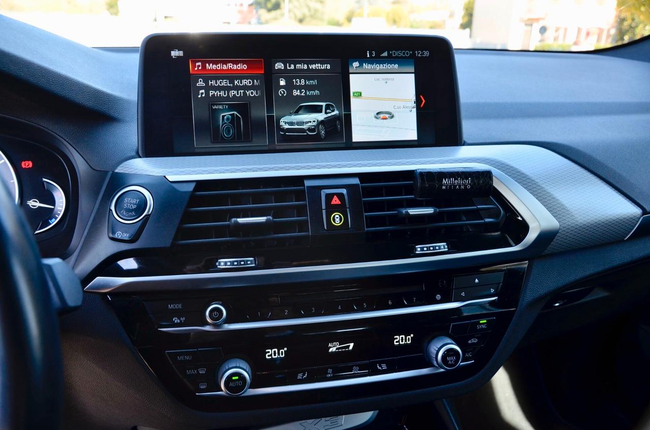 BMW X3 XDRIVE20d MSPORT 190cv AUTO, UFF ITALIANA, SERVICE BMW, EURO 6C, 21", NAVI, RETROCAMERA, FARI LED ADATTIVI, PERMUTE