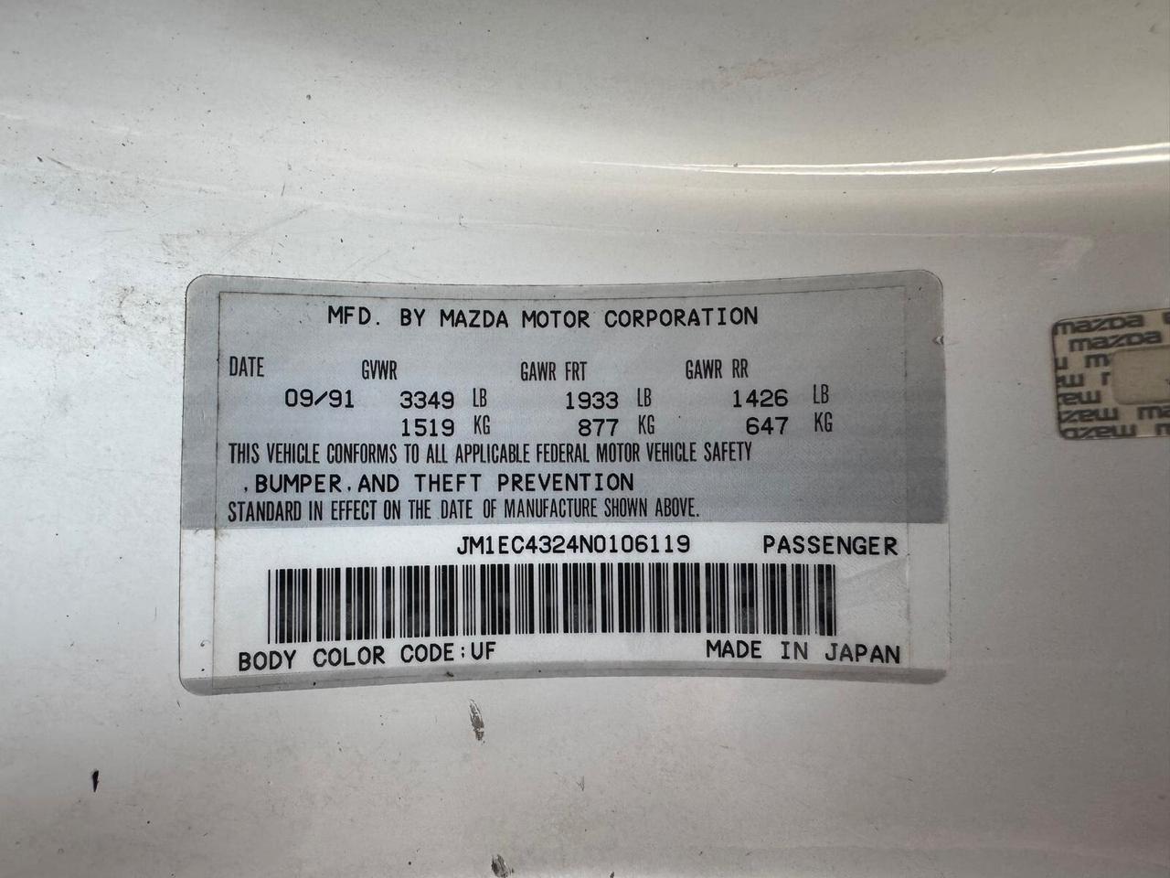 Mazda MX-3 V6 benzina 1994