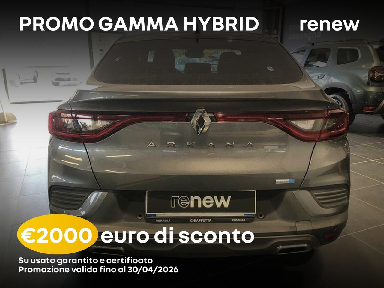 Renault Arkana 1.6 e-tech full hybrid r.s. line 145cv