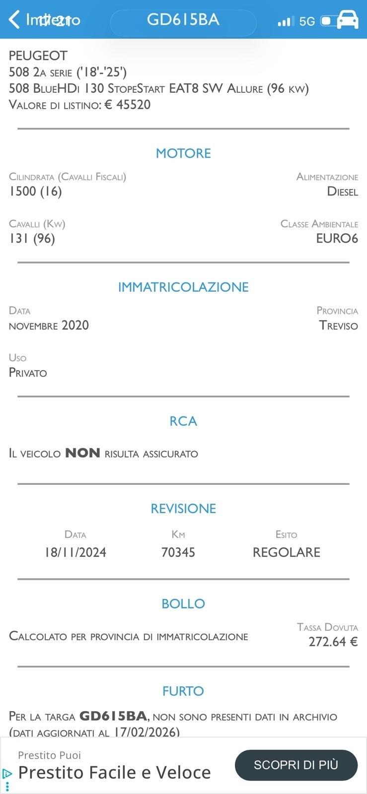 Peugeot 508 BlueHDi 130 Stop&Start EAT8 SW Allure