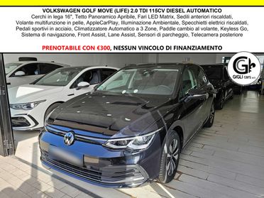 Volkswagen Golf TDI MOVE LIFE C.16 Tetto Nav Led Matrix Clima3Zone