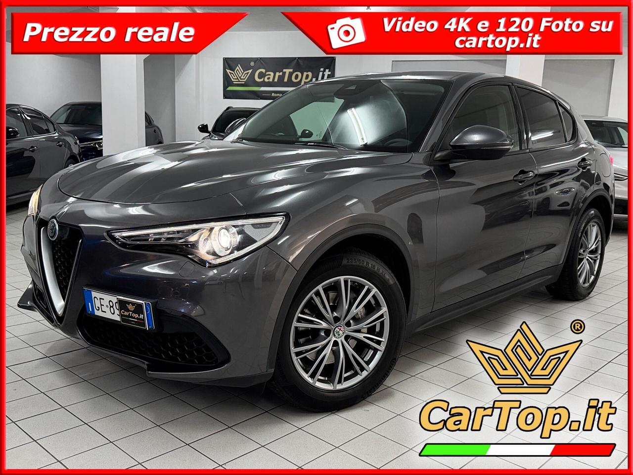 Alfa Romeo Stelvio 2.2 TD 160 CV BUSINESS AT8 DISTRIBUZIONE ESEGUITA NAVI 18" SENSORI VETRI SCURI UNICO PROPRIETARIO