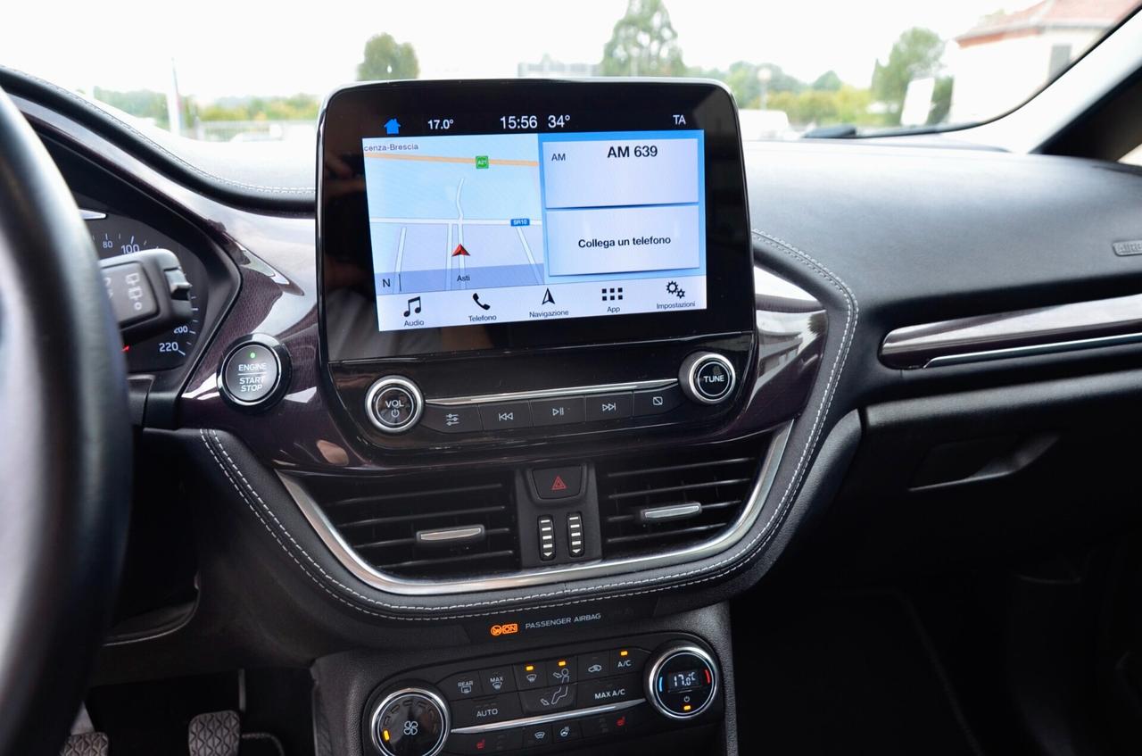 FORD FIESTA 5p 1.0 ECOBOOST VIGNALE 100cv, EURO 6D-TEMP, UFF ITALIANA, APPLE ANDROID, RETRO, PERMUTE