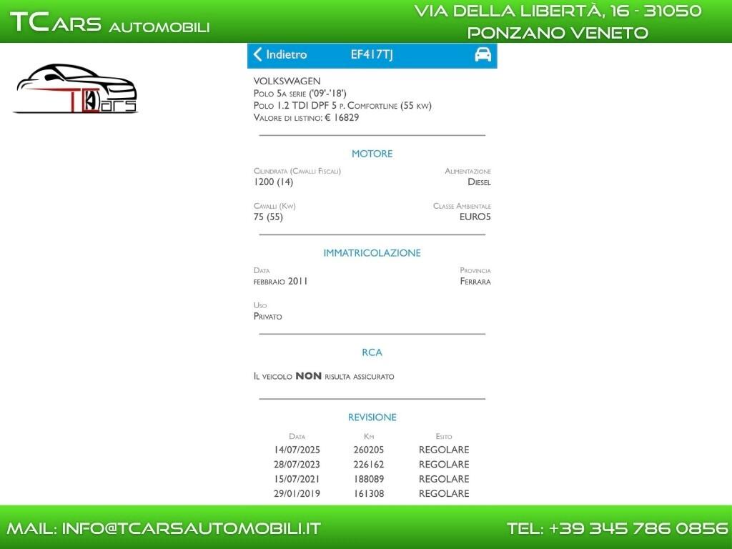 VOLKSWAGEN POLO 1.2 TDI- NEOPATENTE