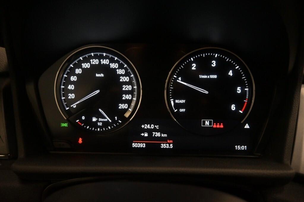 BMW 216D ACTIVE TOURER 116CV 6M. BUSINESS ADVANTAGE ( FARI LED - PELLE - CRUISE - NAVI - PARK ASSISTANT - TELECAMERA POST. )