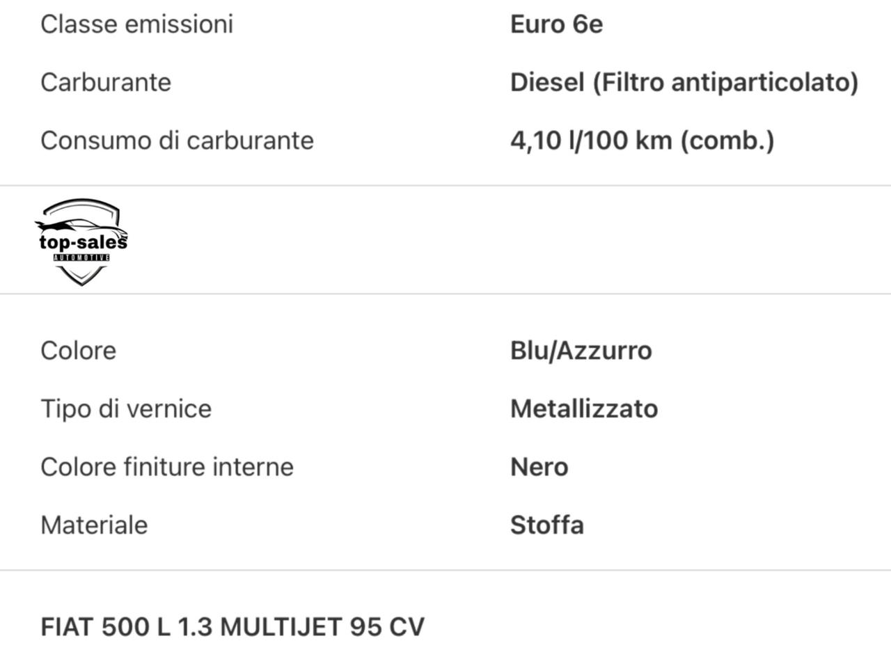 Fiat 500L 1.3 Multijet 95 CV Business Perfetta