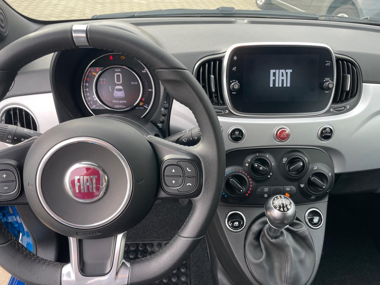 Fiat 500 30000km 1.0 Hybrid Connect-sport led-navigatore-cielo nero