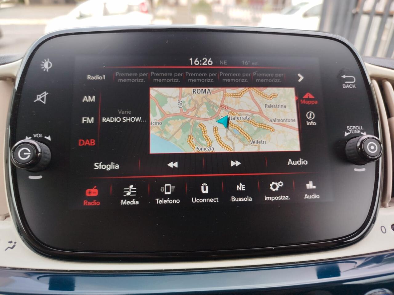 FIAT 500 CABRIO UNIPRO' * PREZZO VERO - QUADRO DIGITALE