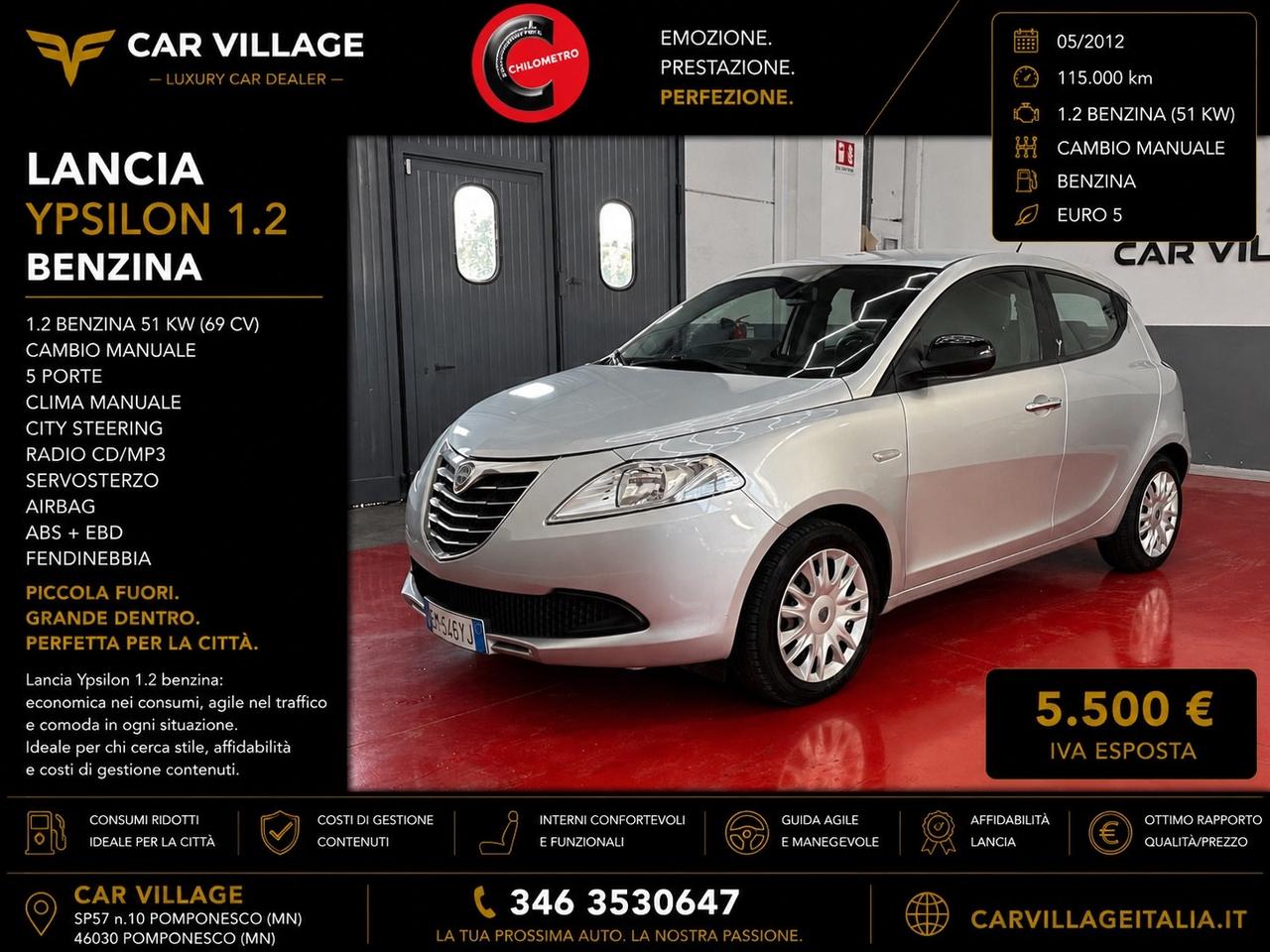 Lancia Ypsilon 1.2 69 CV 5 porte S&S Platinum