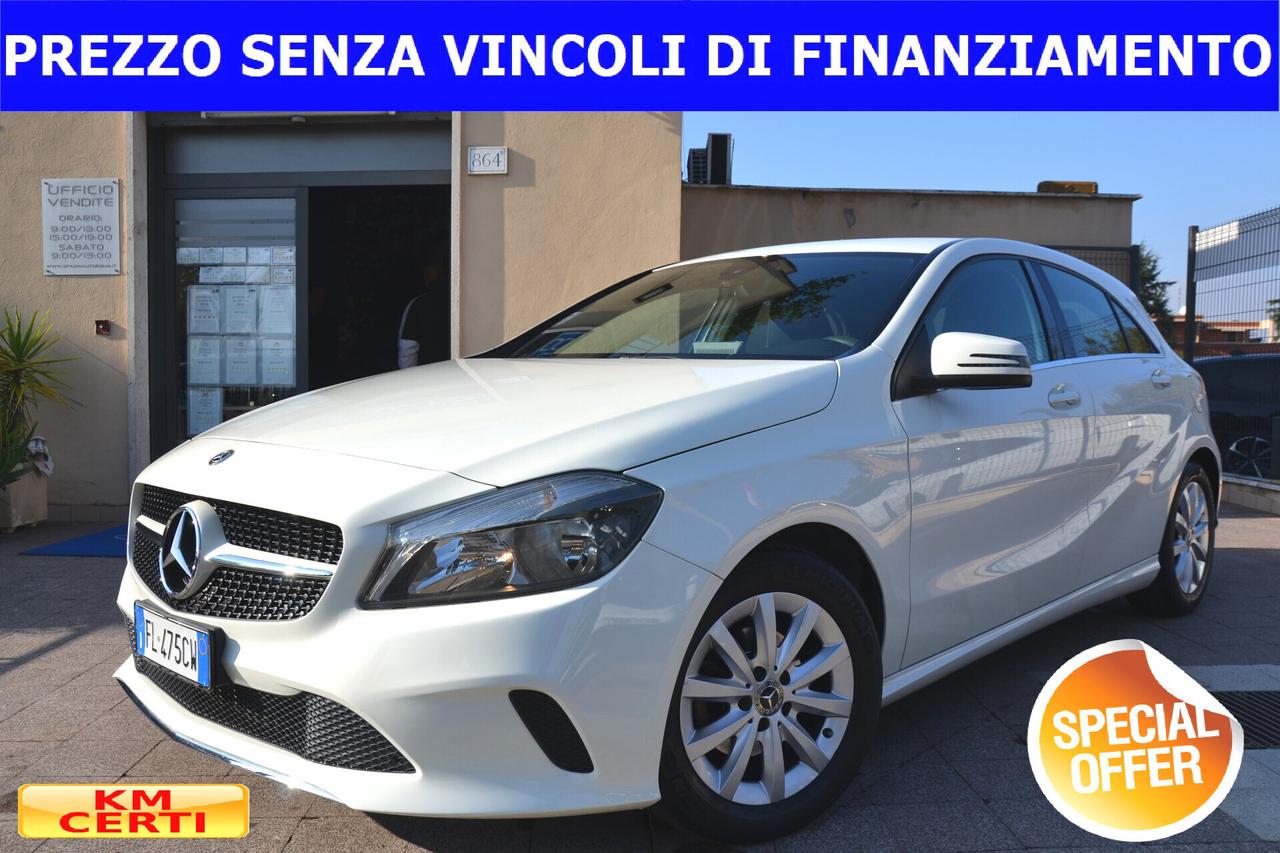 Mercedes-benz A 180 1.5 D 109CV 6M NAVI+PELLE+RCAM+CRUISE+CERCHI+EURO6