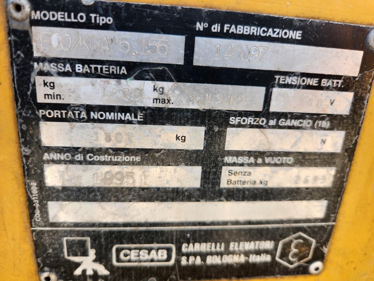 CARRELLO ELEVATORE CESAB MODELLO ECO KGA5