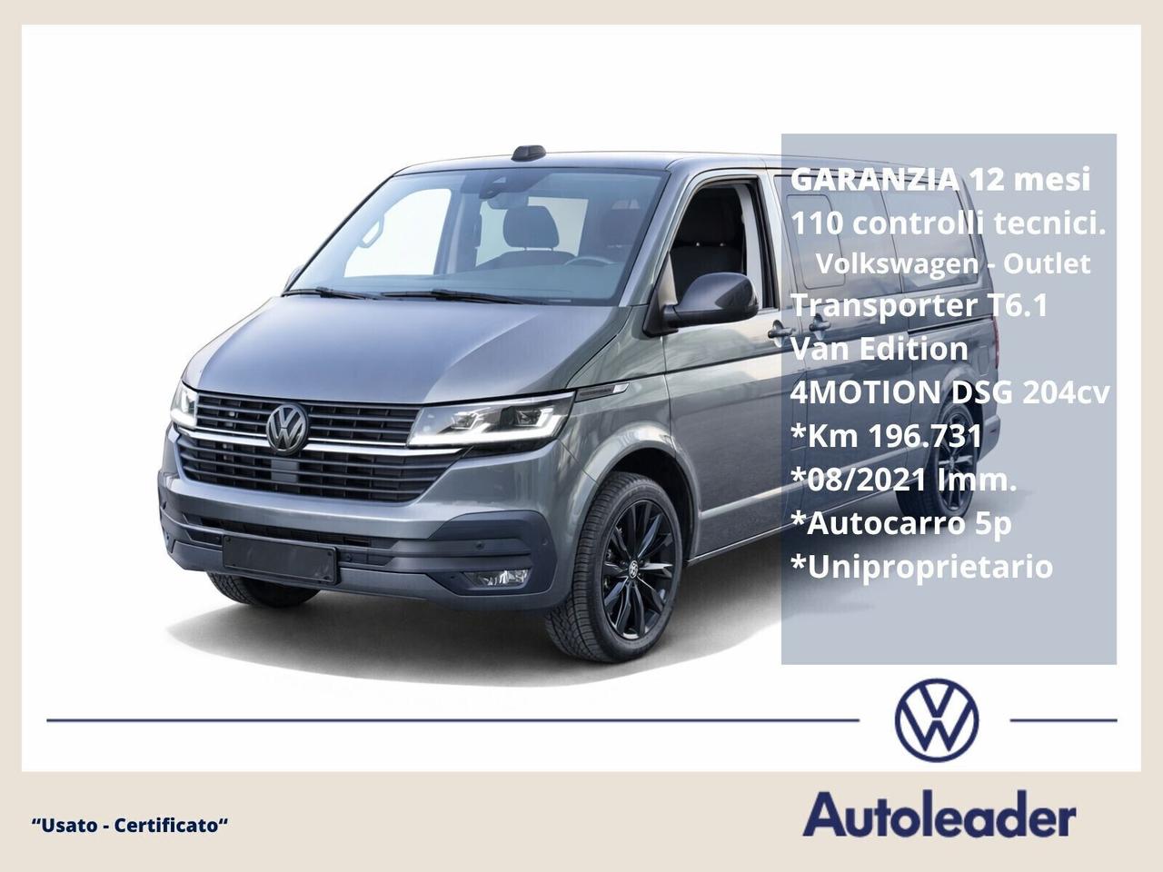 Volkswagen Transporter T6.1 4Motion Van Edition 2.0 TDI 150kW DSG 7M 5posti