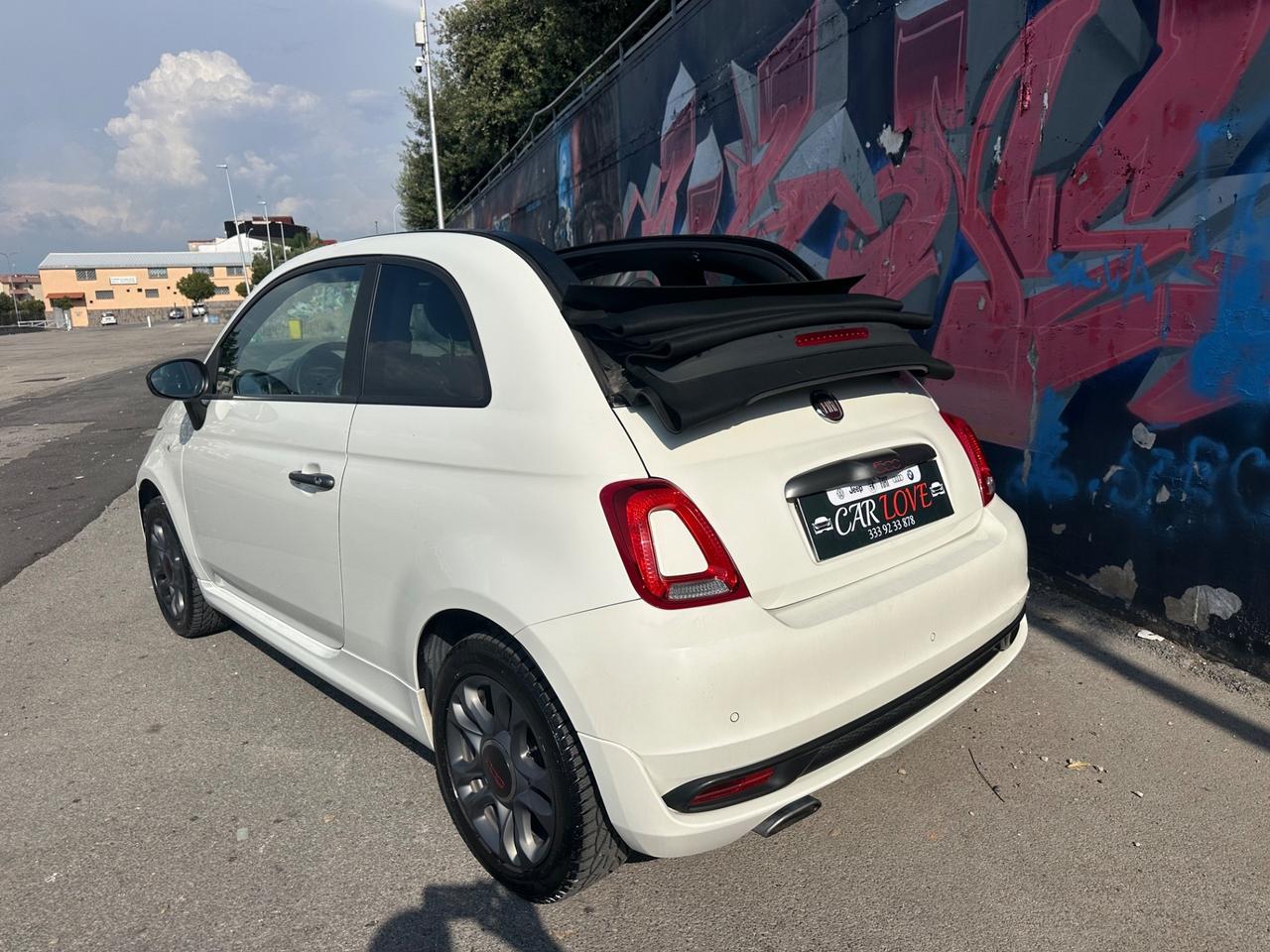 FIAT 500S CABRIO 1.2BENZINA/PELLE/BI-ZONA