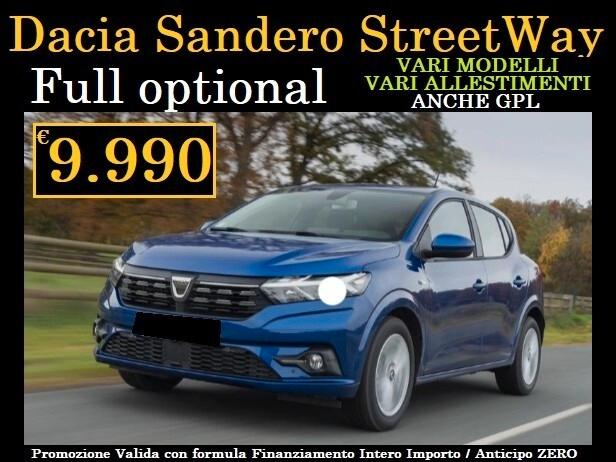 Dacia Sandero Streetway 1.0 VARI COLORI E ALLESTIM.