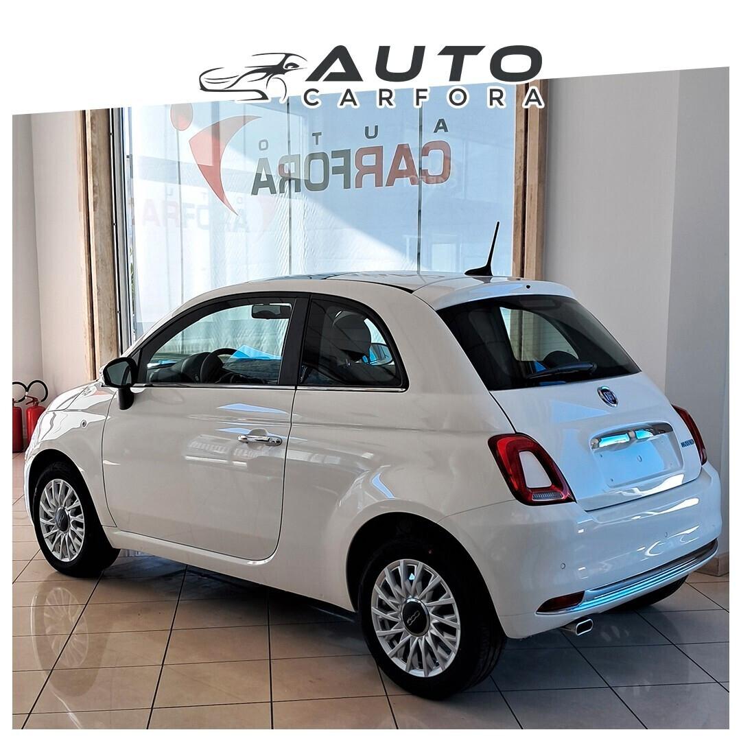 Fiat 500 1.0 hybrid dolcevita sensori park tetto panoramic