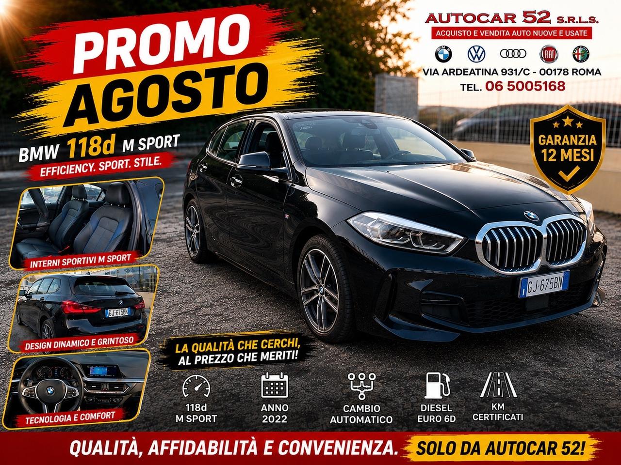 Bmw 118 118d 5p. Msport automatica - pronta consegna