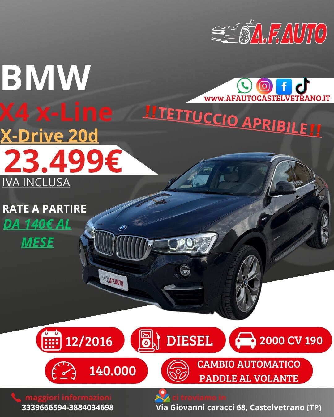 Bmw X4 xDrive20d xLine