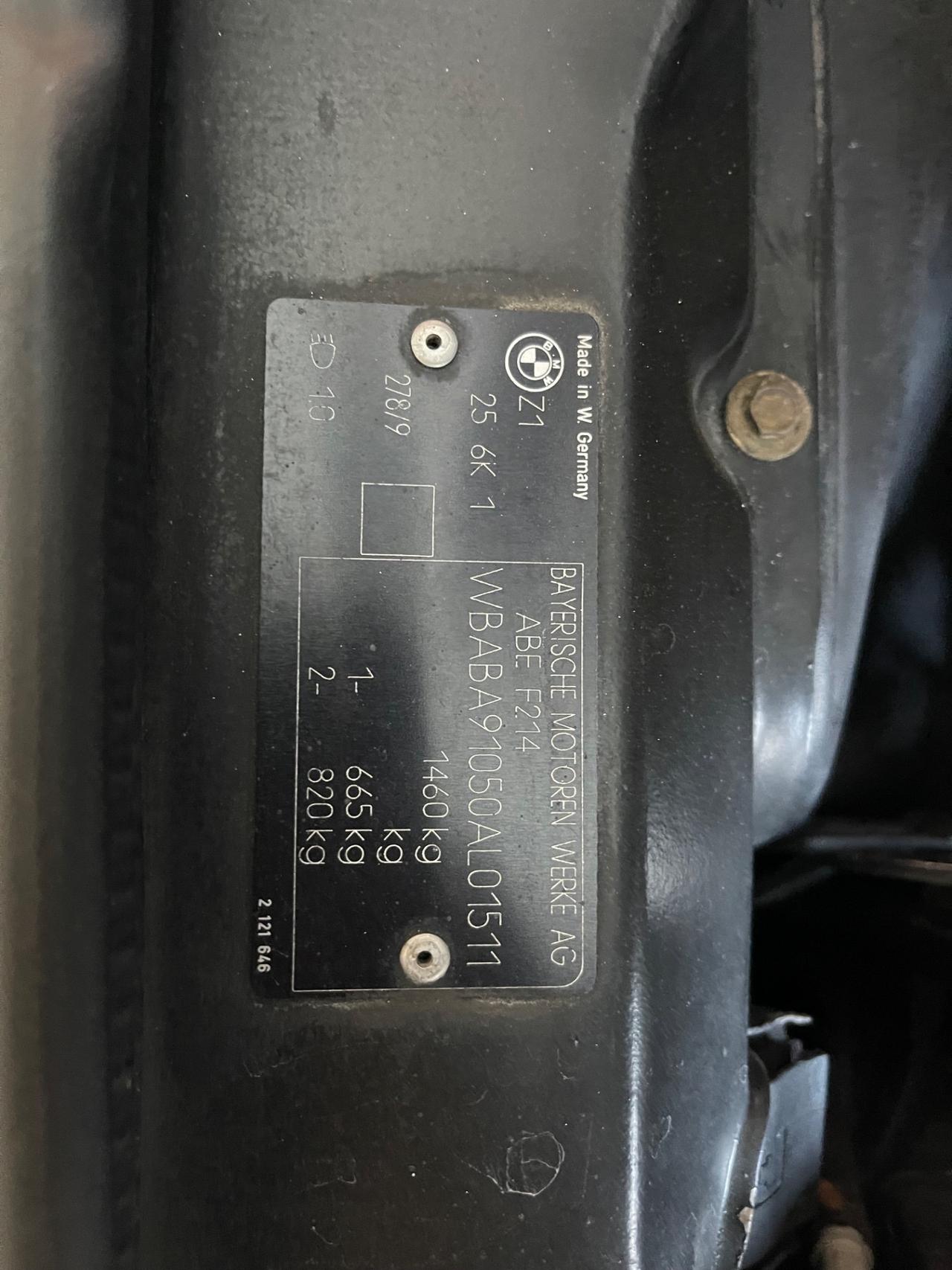 Bmw Z1 2.5 Targa Oro ASI Da Concorso PERMUTE RATE