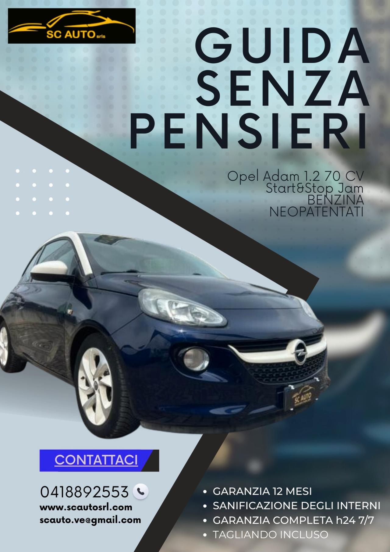 Opel Adam 1.2 70 CV Start&Stop Jam BENZINA NEOPATENTATI