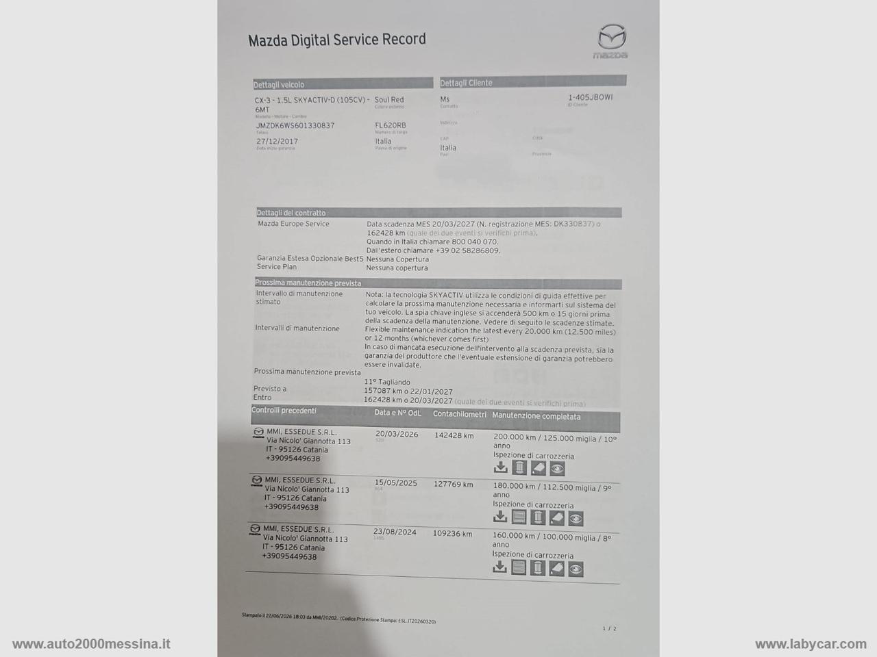 MAZDA CX-3 1.5L Skyactiv-D Luxury Edition