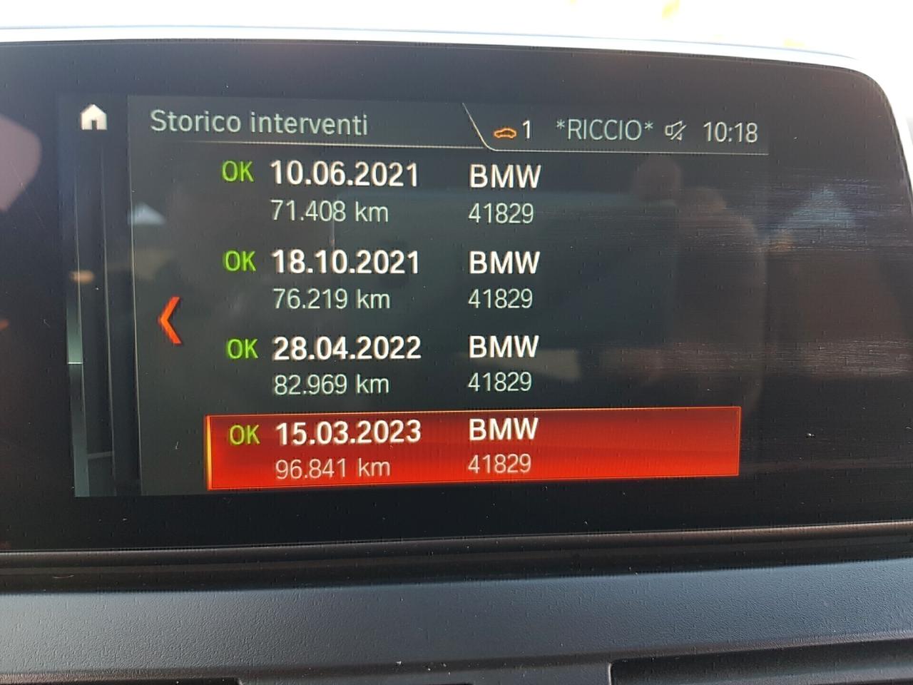 Bmw 216 d Active Tourer Aut. TAGLIANDI BMW xeno