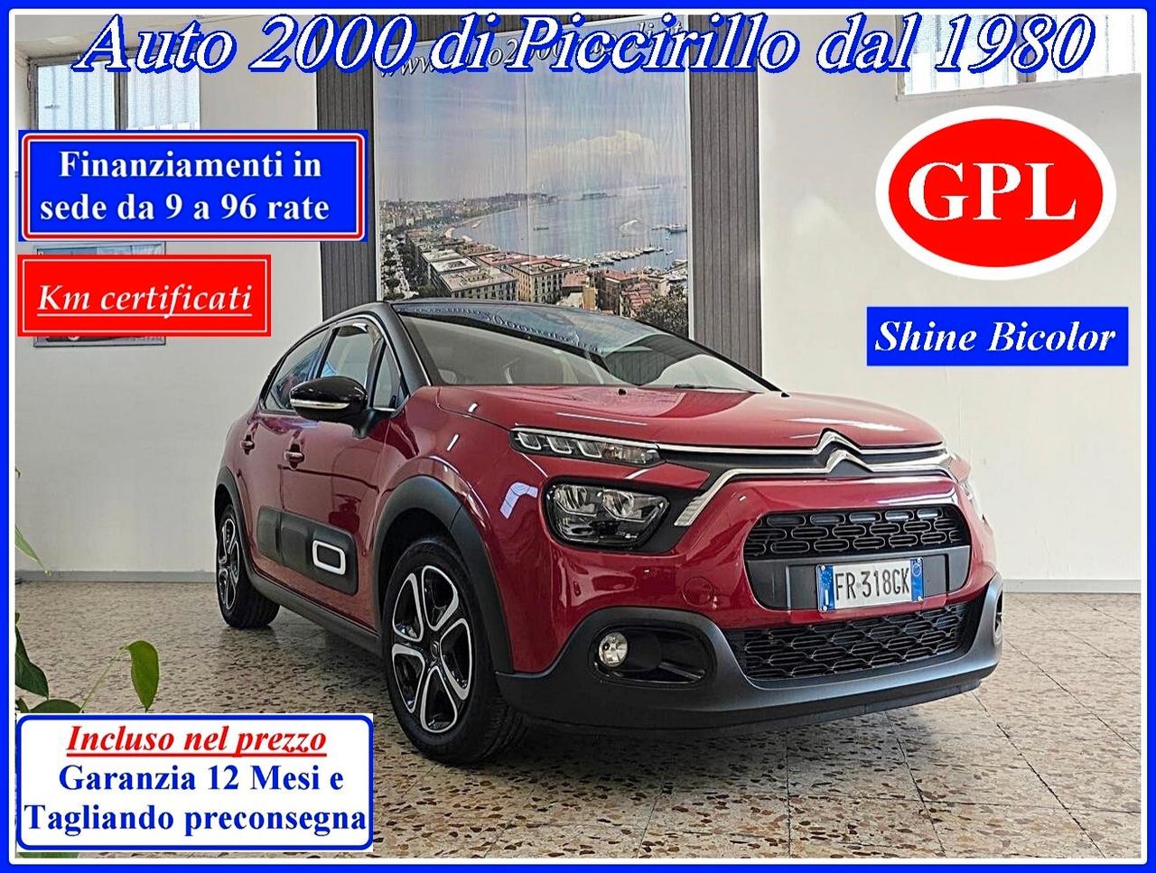 Citroen C3 Shine 1200 GPL Full Led Garanzia 12 mesi