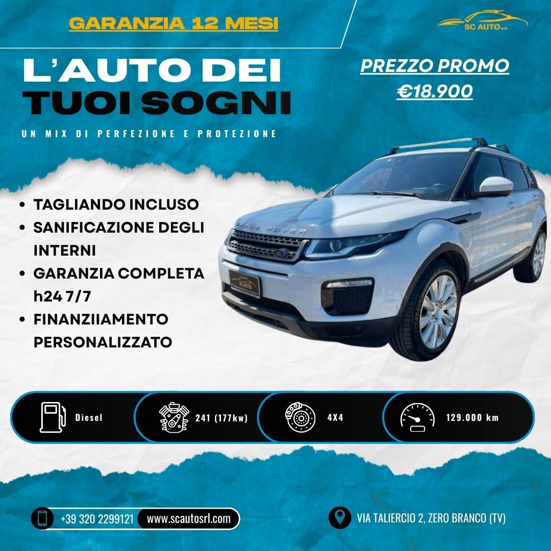 Land Rover Range Evoque 2.0 Sd4 240 CV PREZZO CON FINANZIAMENTO