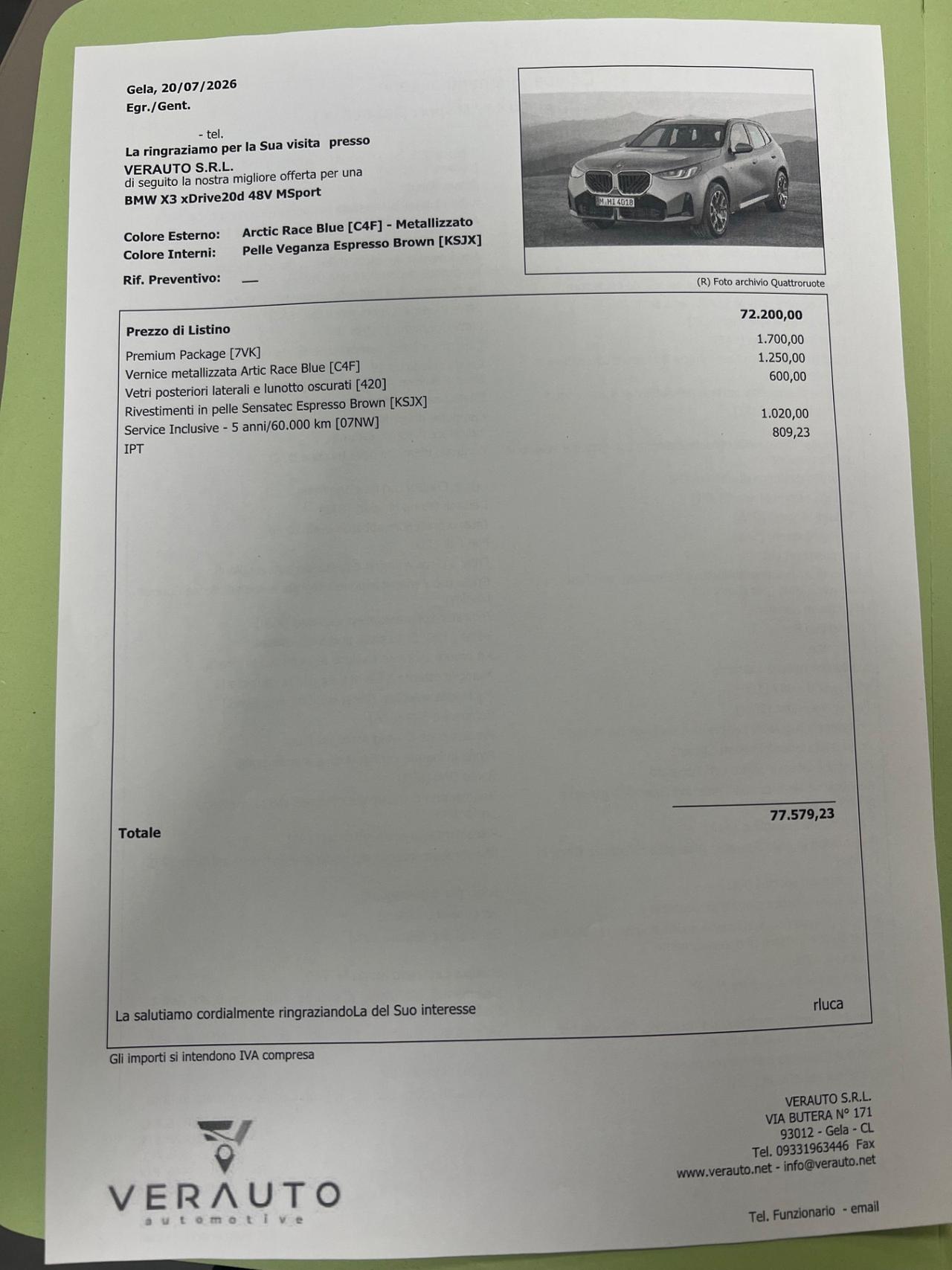 Bmw X3 xDrive20d 48V MSport - €10.600 DI SCONTO SUL PREZZO DI LISTINO